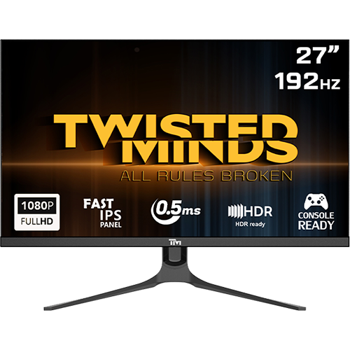 شاشة ألعاب Twisted Minds Supreme Series مسطحة 27 بوصة FHD - تردد 192 هرتز - زمن استجابة 0.5 مللي ثانية Fast IPS - منفذ HDMI 2.1 شاشة ألعاب Twisted Minds Supreme Series مسطحة 27 بوصة FHD - تردد 192 هرتز - زمن استجابة 0.5 مللي ثانية Fast IPS - منفذ HDMI 2.1